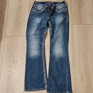 Women's Silver Suki Jeans Bootcut Dark Blue Denim